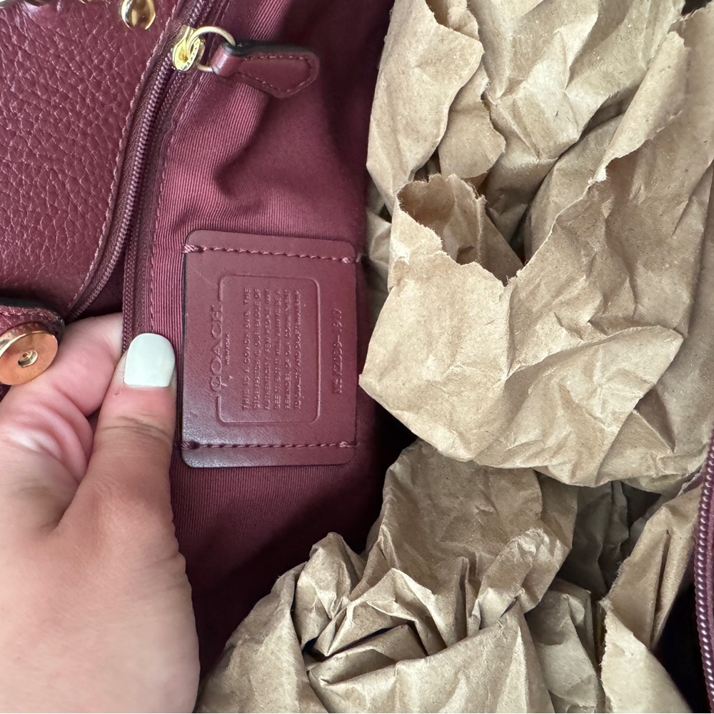 Coach Dempsey Brown and Orange Signature Tote - Picture 4 of 6